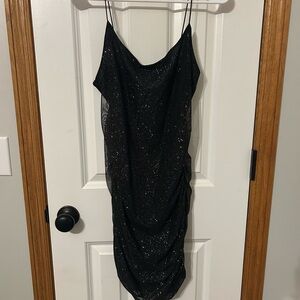 Windsor Black Sparkle Mini Dress
